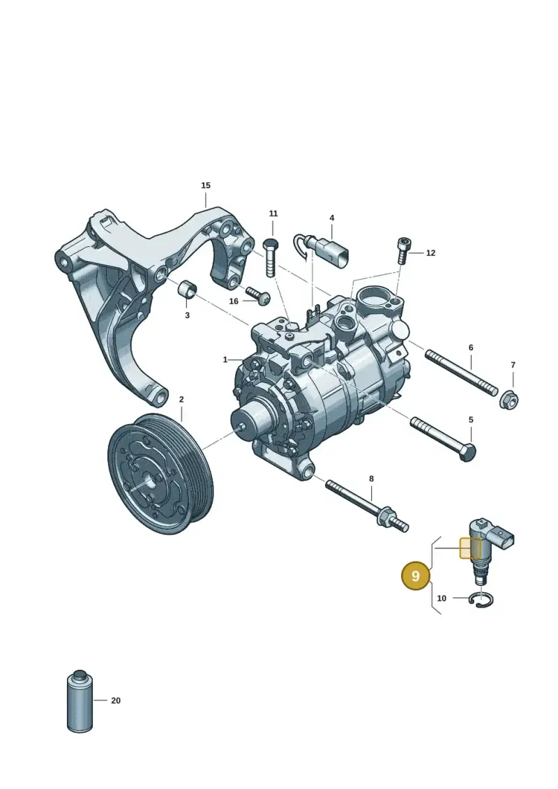 5Q0260839 — Audi A5 Limo 2.0 (2024-) diagram 8wk260100, position 9