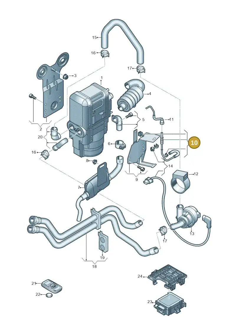 5Q0298311A — Audi Q3 quattro (2018-2019) diagram 597819070, position 10