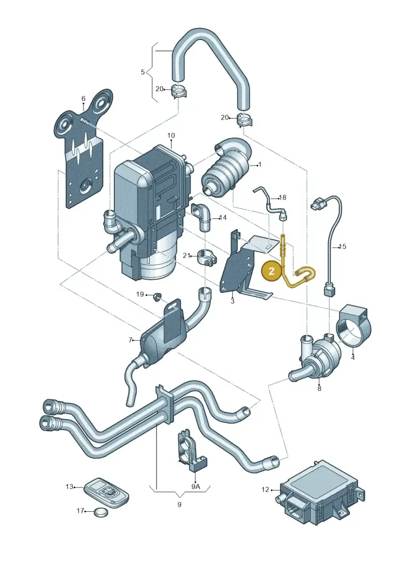 5Q0298311A — Audi A3 Sportback (2016-2020) diagram 745000110, position 2