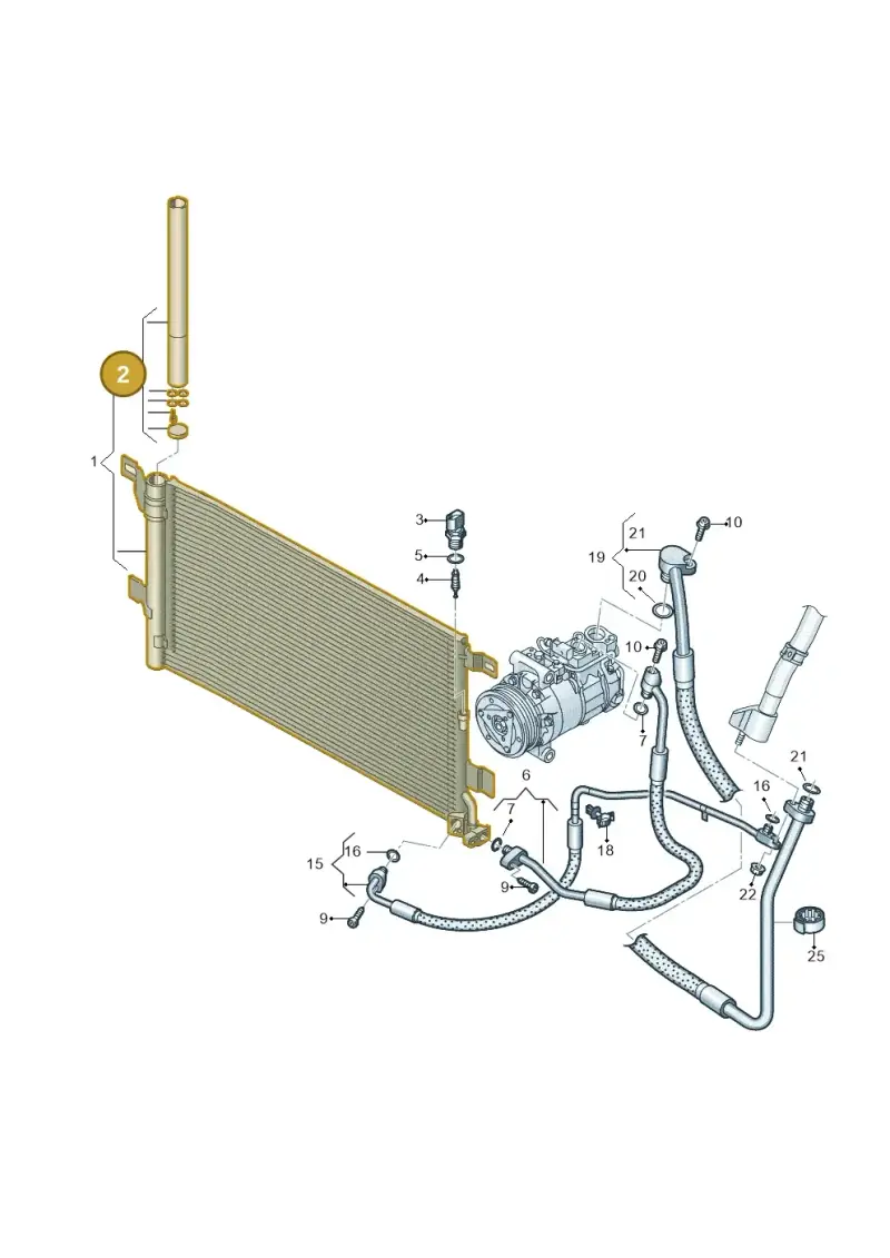 5Q0298403C — Audi A6 2.0 (2018-) diagram 435260040, position 2