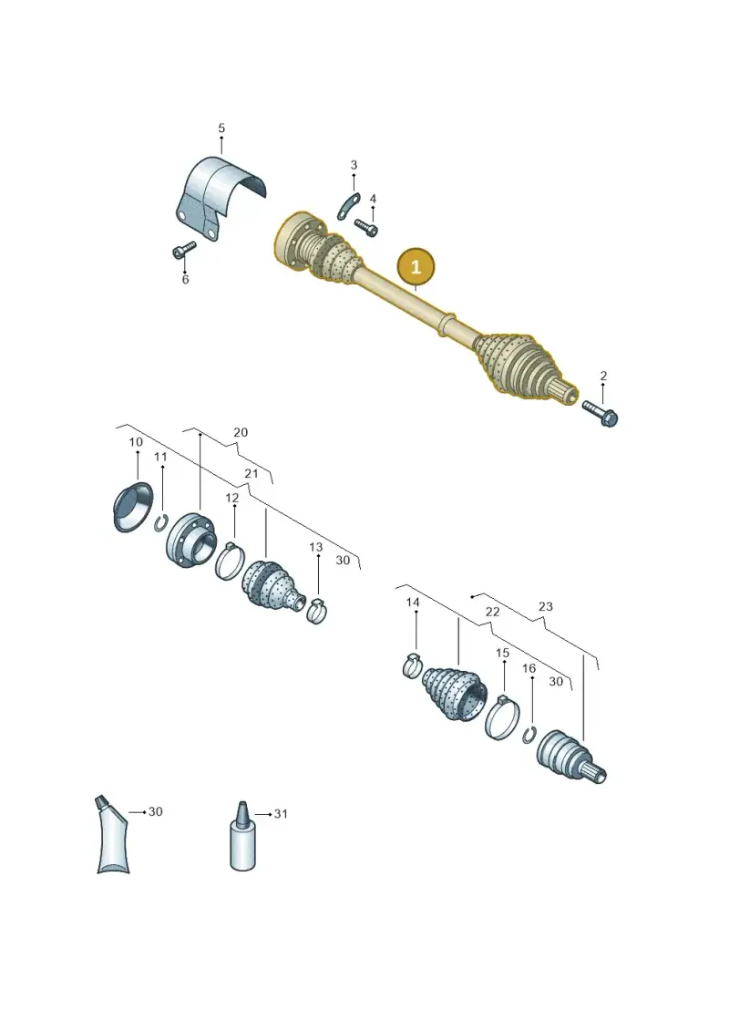 5Q0407271BT — Audi A3 Cab. 1.4 (2013-2016) diagram 702407520, position 1