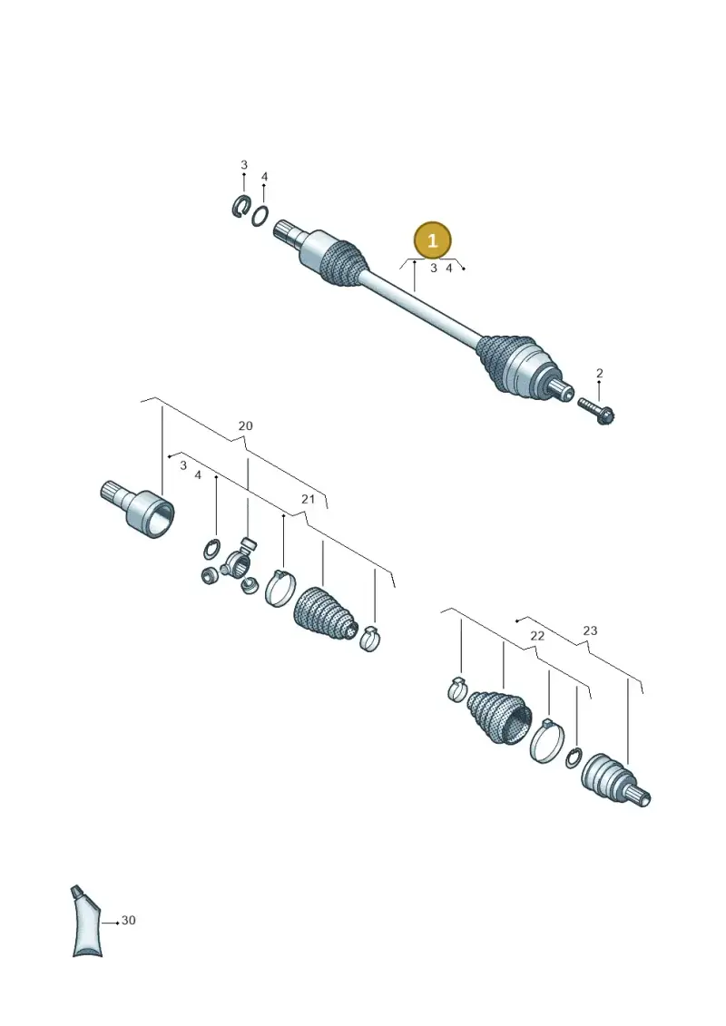 5Q0407271CR — Audi A3 Sportback (2019-2021) diagram 827407210, position 1