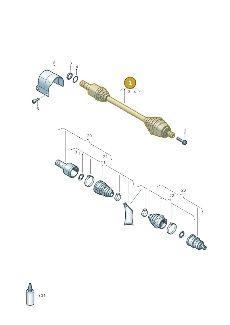 5Q0407272EG — Audi A3 Sportback (2016-2020) diagram 890407520, position 1