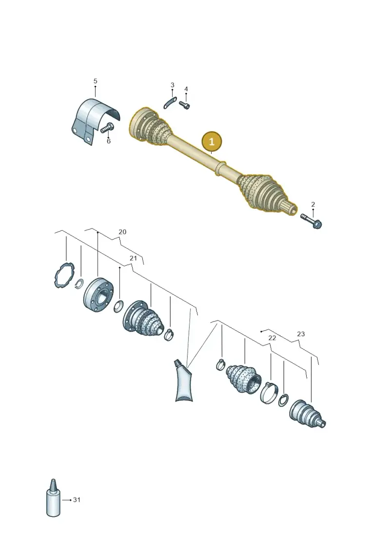 5Q0407272FF — Audi A3 Sportback (2016-2020) diagram 890407320, position 1