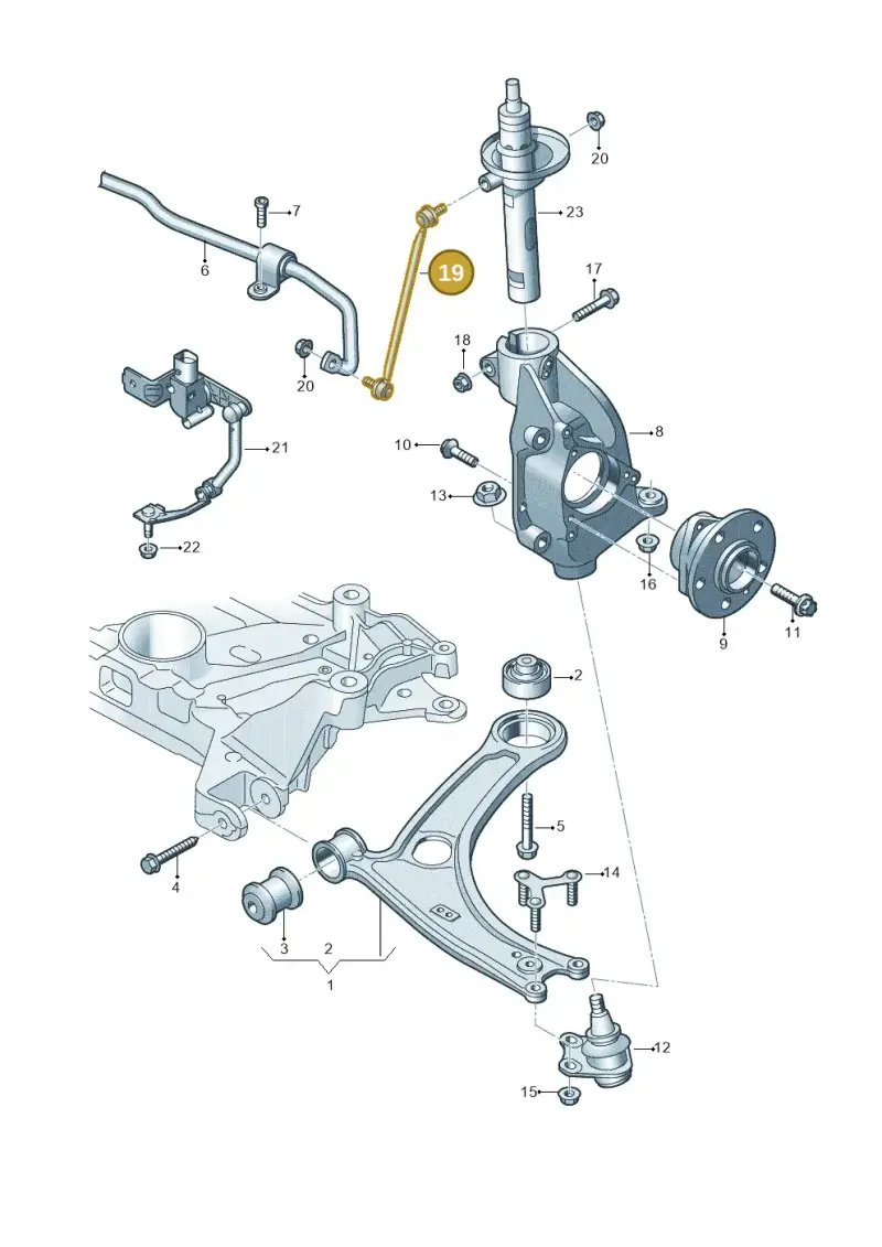 5Q0411315C — Audi TTRS Coupe (2016-2023) diagram 850407000, position 19
