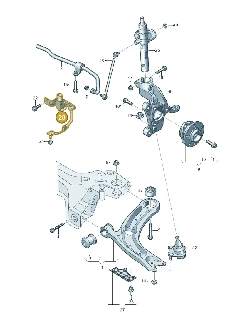 5Q0412522C — Audi RSQ3 Sportback (2019-2024) diagram 793407000, position 20