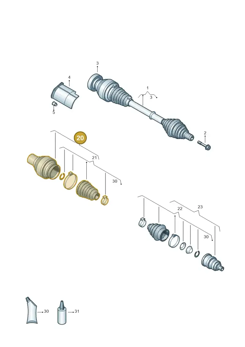 5Q0498104C — Audi Q3 quattro (2011-2015) diagram 719407420, position 20