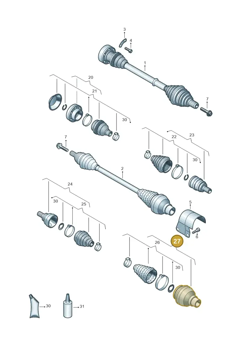 5Q0498104C — Audi A3 Sportback (2016-2020) diagram 827407340, position 27