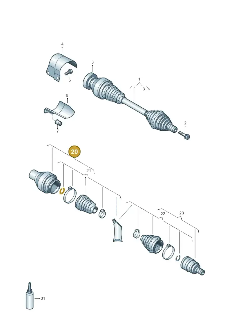5Q0498104C — Audi Q3 2.0 TDI (2014-2019) diagram 855407500, position 20