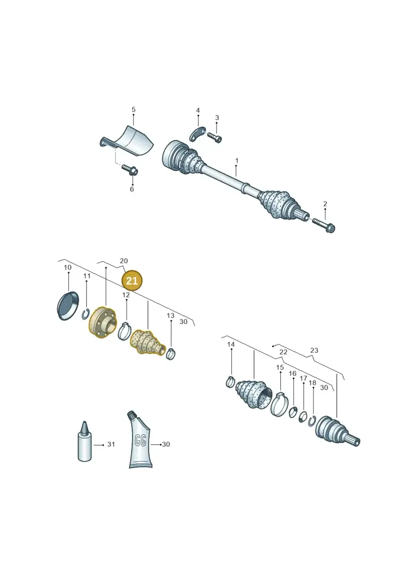 5Q0498201J — Audi Q3 quattro (2011-2015) diagram 459407340, position 21