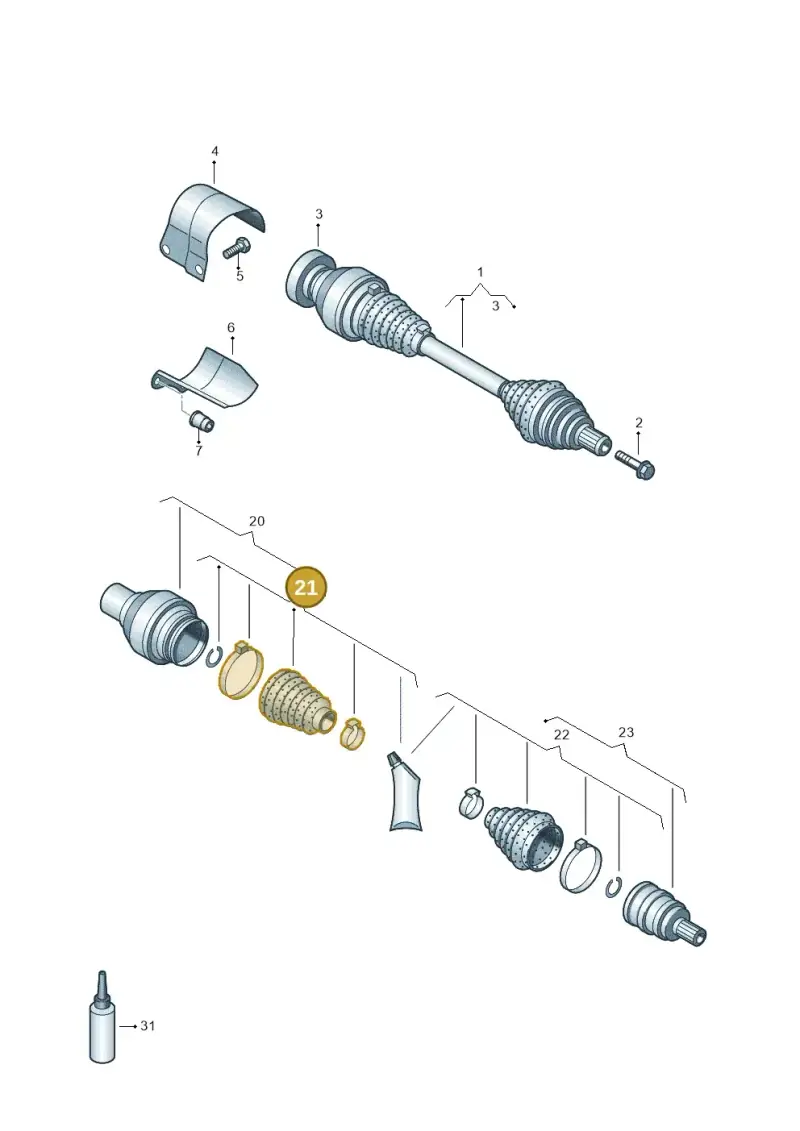 5Q0498202A — Audi Q3 2.0 TDI (2014-2019) diagram 855407500, position 21