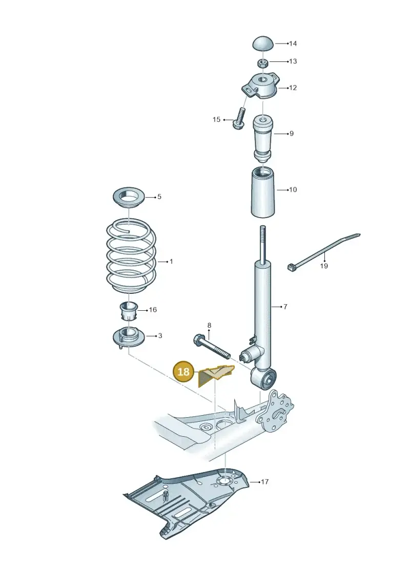 5Q0501562 — Audi Q2 2.0 TDI (2016-2018) diagram 746511100, position 18