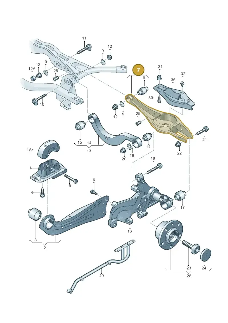 5Q0505311D — Audi A3 Sportback (2016-2020) diagram 745505050, position 7