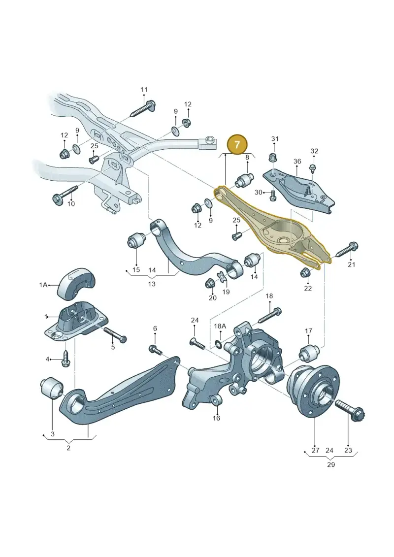 5Q0505311J — Audi TTS Coupe 2.0 (2014-2023) diagram 745505300, position 7