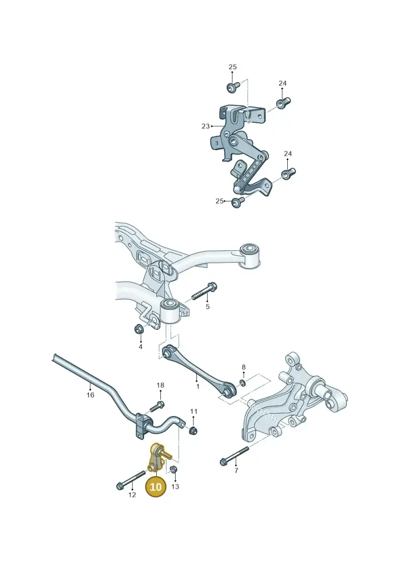 5Q0505465A — Audi A3 Sportback (2019-2021) diagram 5h0501020, position 10