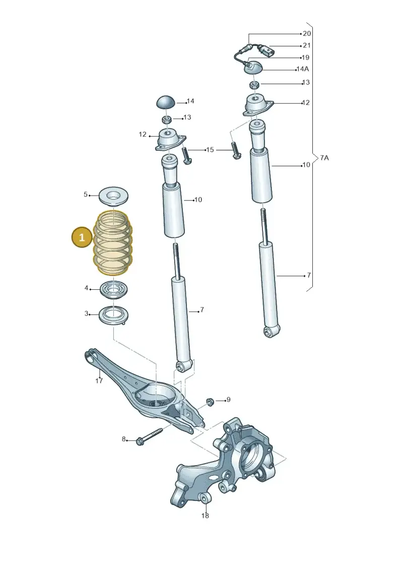 5Q0511115BD — Audi A3 Sportback (2012-2016) diagram 745511100, position 1