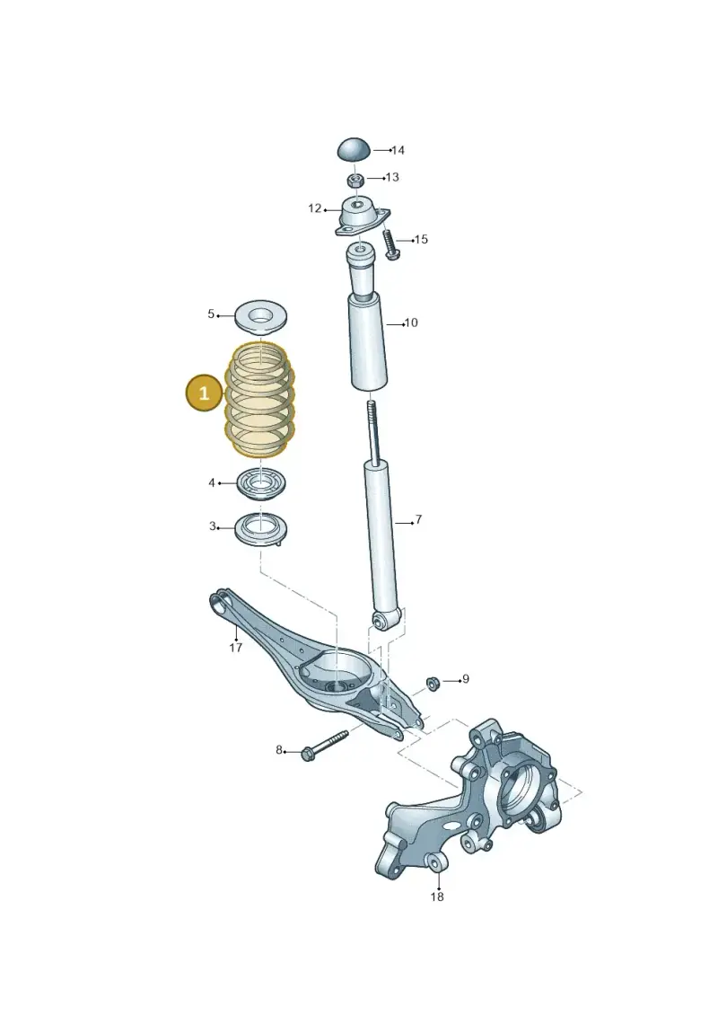 5Q0511115BE — Audi A3 Sportback (2016-2020) diagram 850511000, position 1