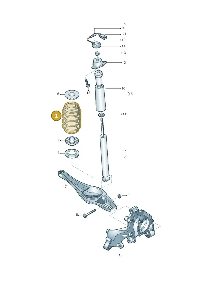 5Q0511115BS — Audi A3 Sportback (2016-2020) diagram 850511100, position 1