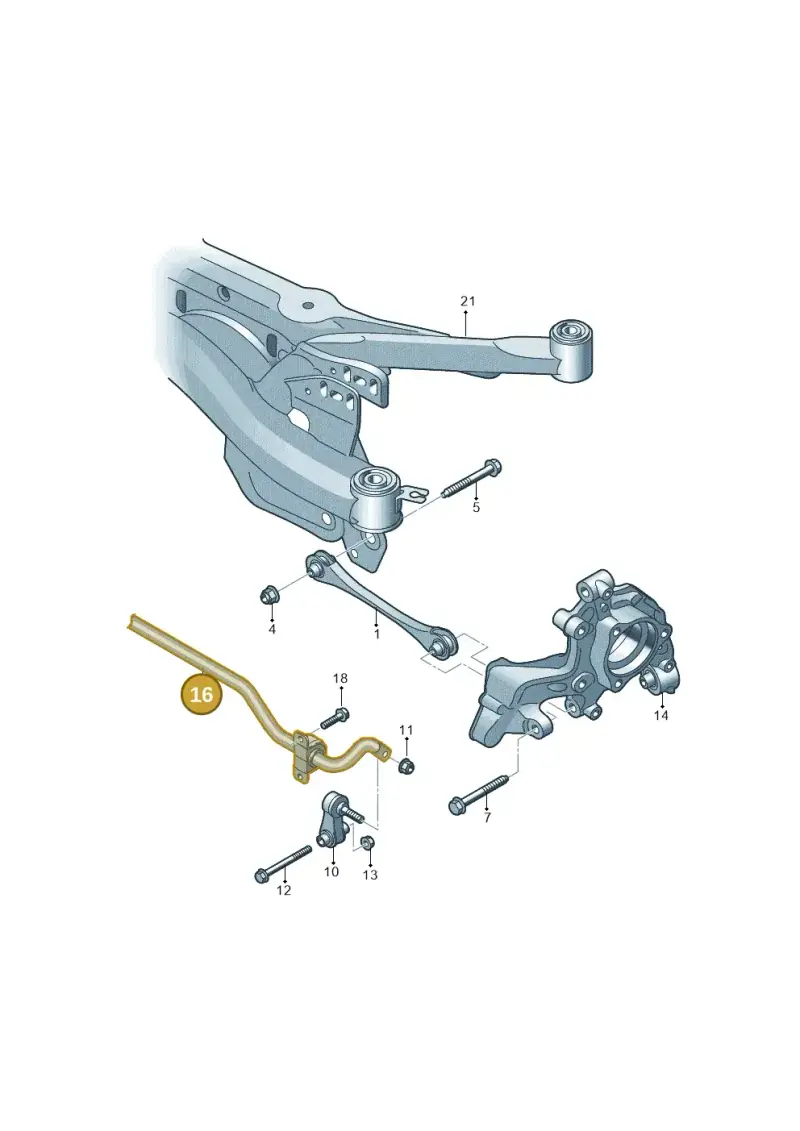 5Q0511305BF — Audi Q3 quattro (2018-2019) diagram 745501300, position 16