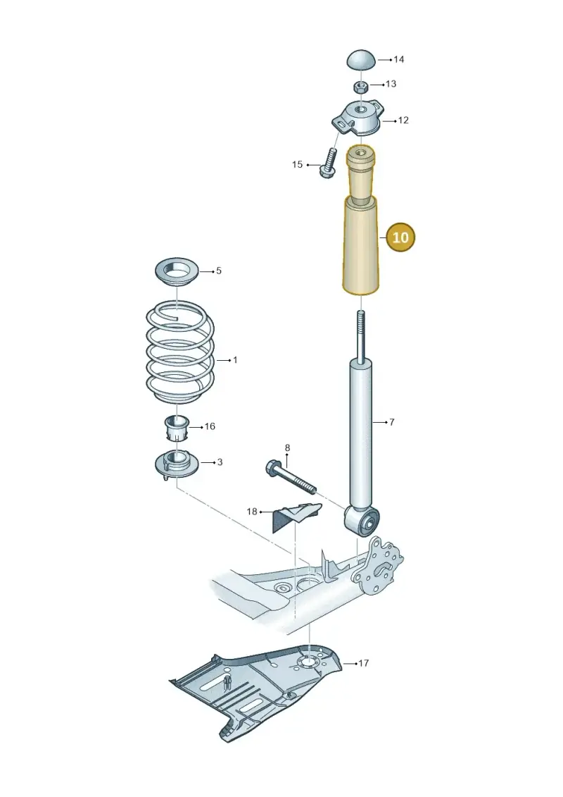 5Q0511352B — Audi A3 Sportback (2019-2021) diagram 745511000, position 10