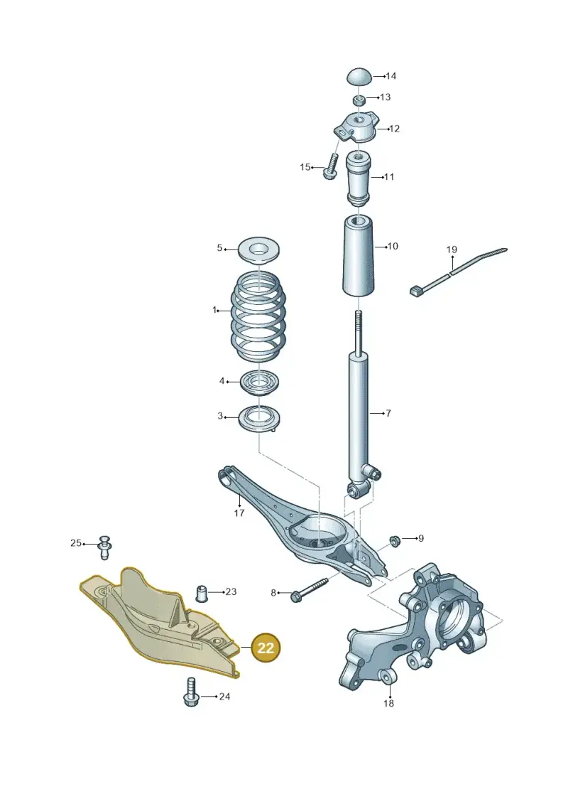 5Q0511534A — Audi RSQ3 Sportback (2019-2024) diagram 746511150, position 22