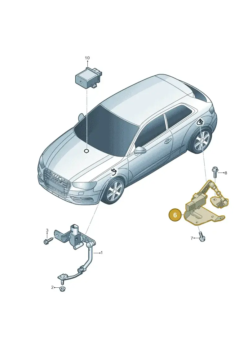 5Q0512521F — Audi A3 Sportback (2012-2016) diagram 745941250, position 6