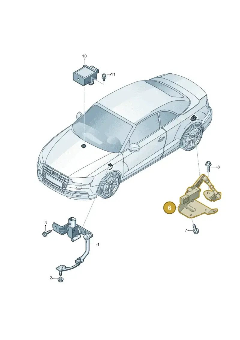 5Q0512521F — Audi A3 Cab. 1.4 (2013-2016) diagram 778941250, position 6
