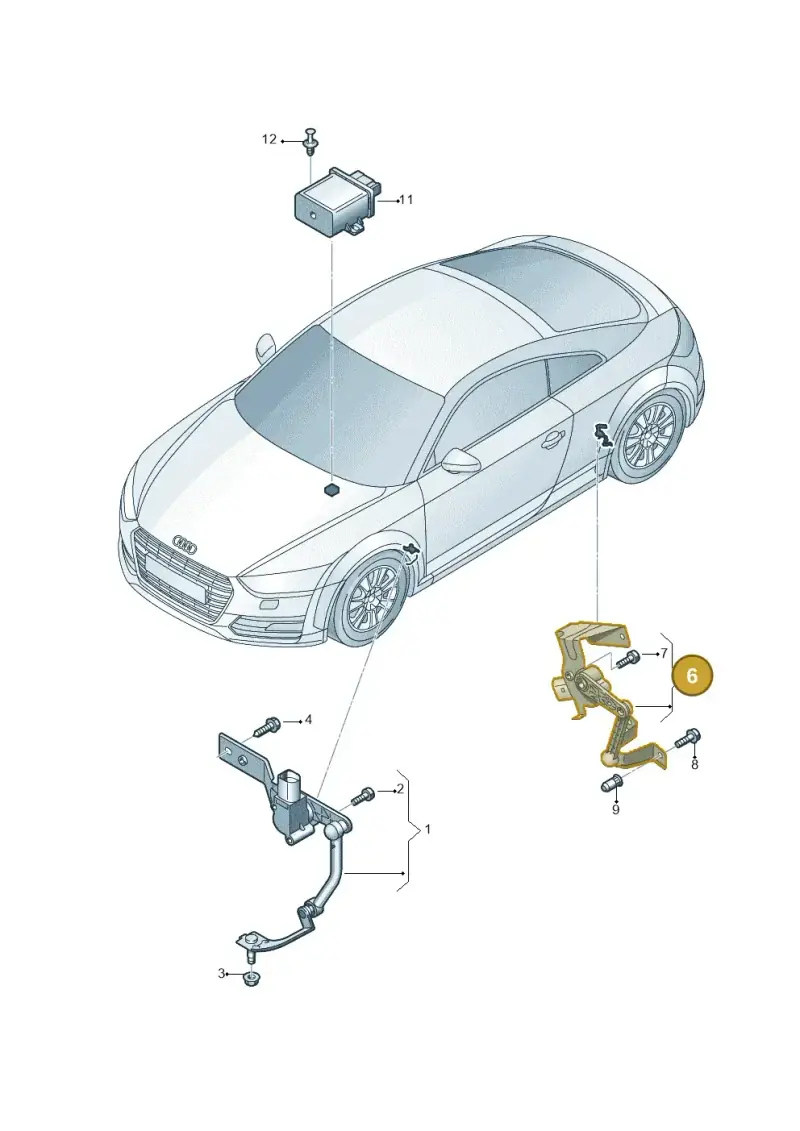 5Q0512521F — Audi TTS Coupe 2.0 (2014-2023) diagram 850941250, position 6