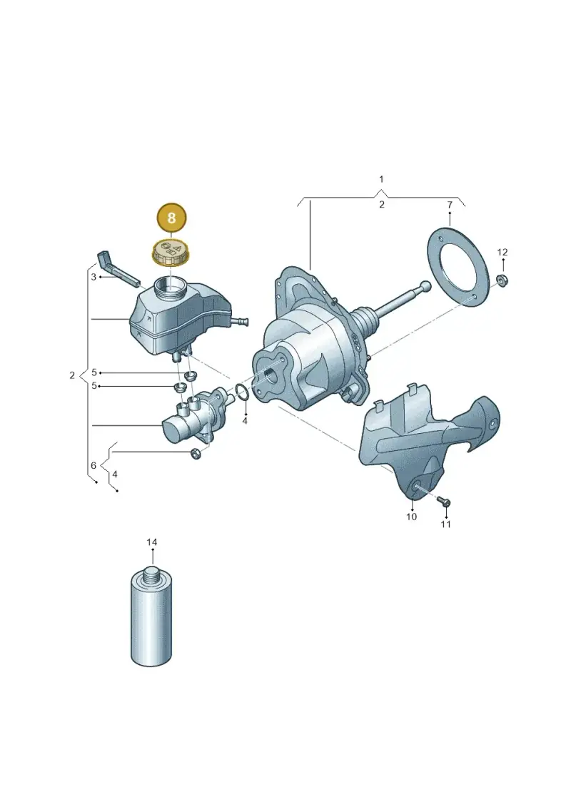 5Q0611349E — Audi A3 Sportback (2019-2021) diagram 597612200, position 8