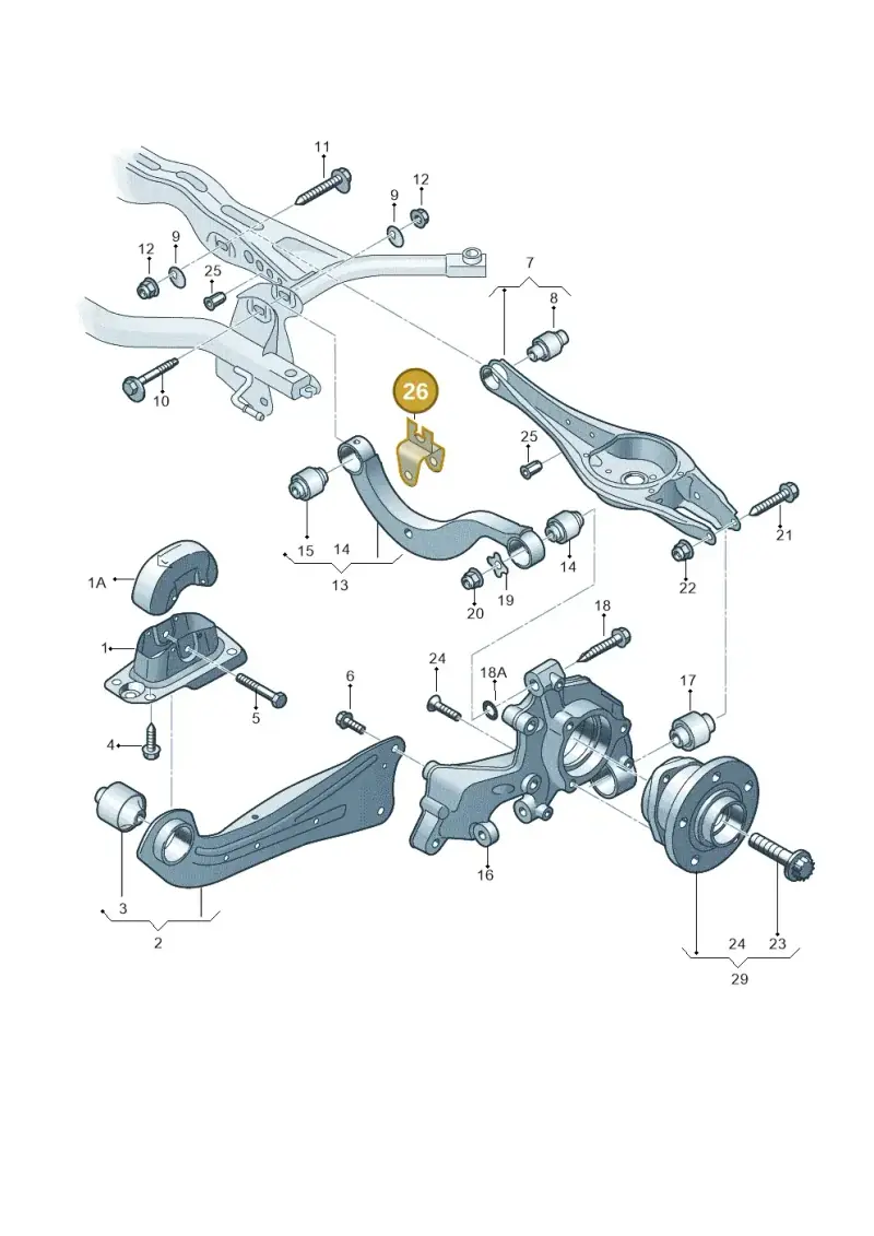 5Q0614167B — Audi Q3 quattro (2018-2019) diagram 746505300, position 26