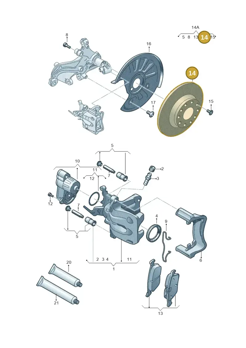 5Q0615601B — Audi Q2 2.0 TDI (2016-2018) diagram 745615610, position 14
