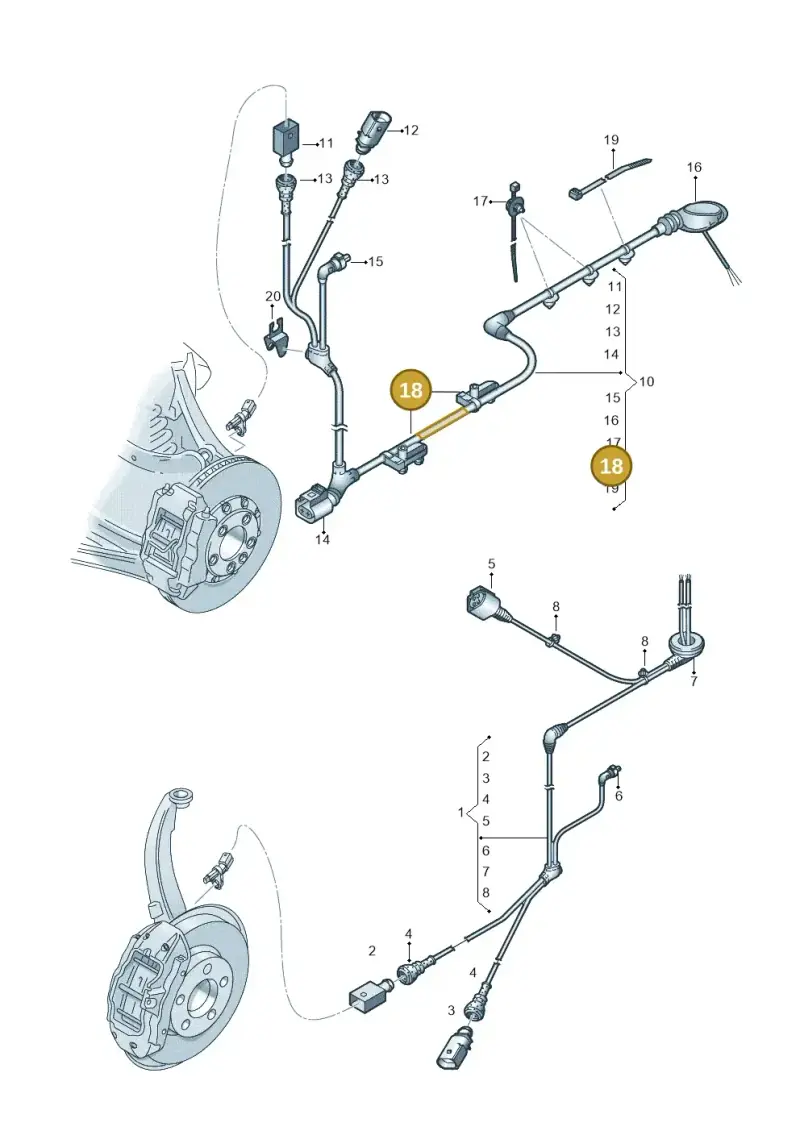 5Q0616819 — Audi RSQ3 Sportback (2019-2024) diagram f3z927100, position 18