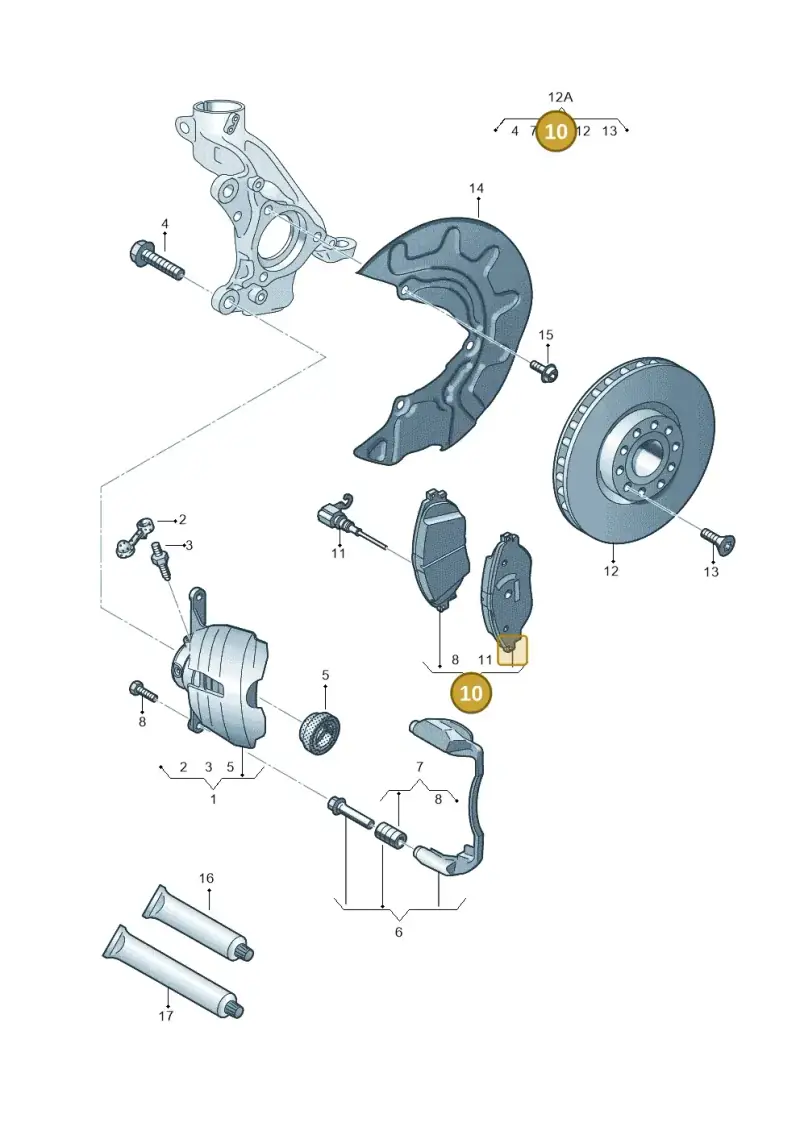 5Q0698151K — Audi Q3 quattro (2018-2019) diagram 745615260, position 10