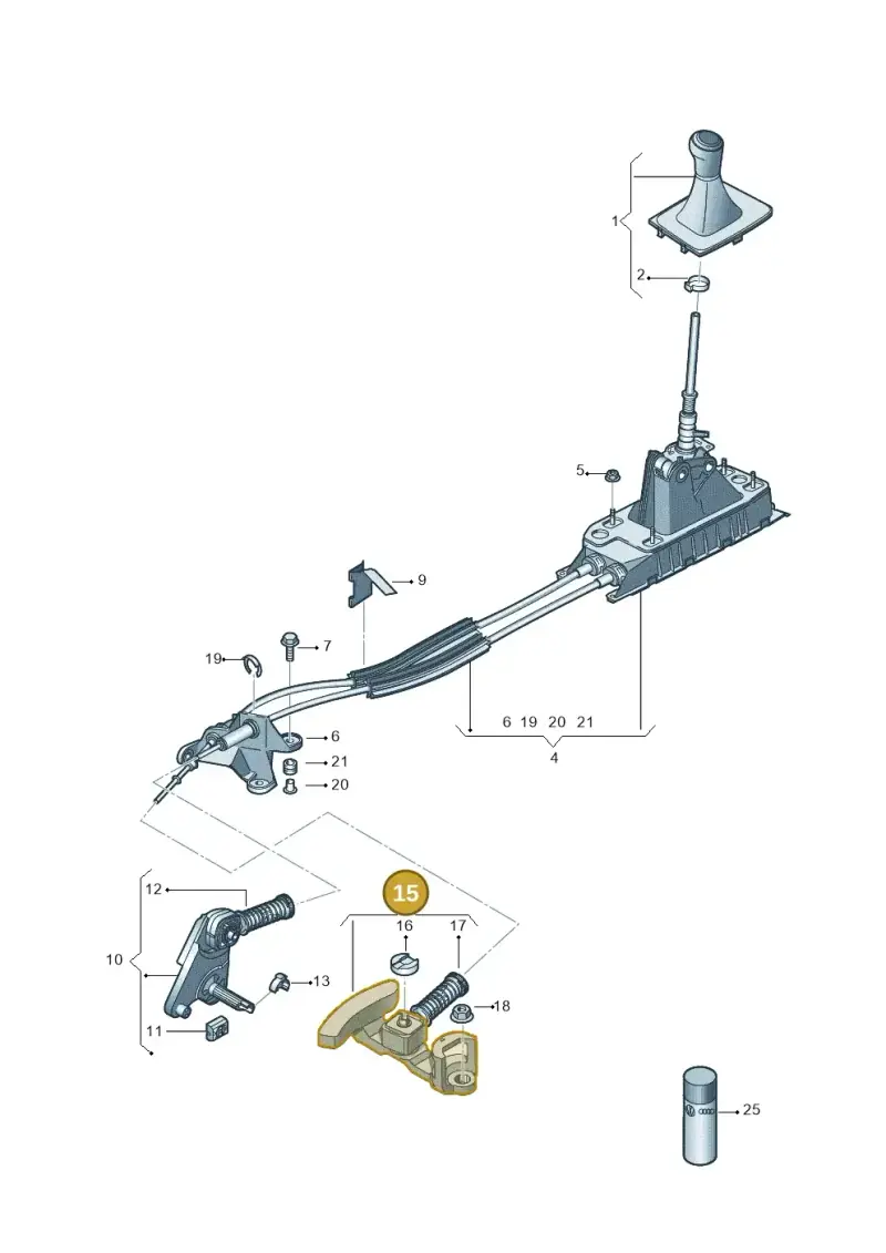 5Q0711046P — Audi A1 sportback 1.0 (2018-) diagram 592711400, position 15