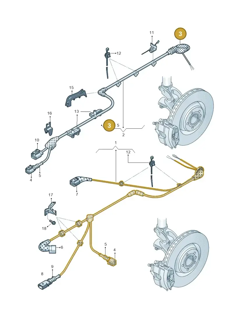 5Q0711487B — Audi RS3 Limousine (2017-2020) diagram 890927100, position 3