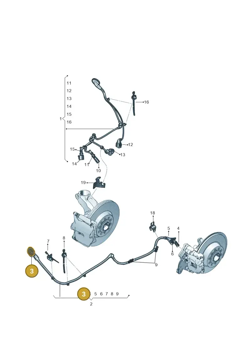 5Q0711487B — Audi TTRS Coupe (2016-2023) diagram 898927100, position 3
