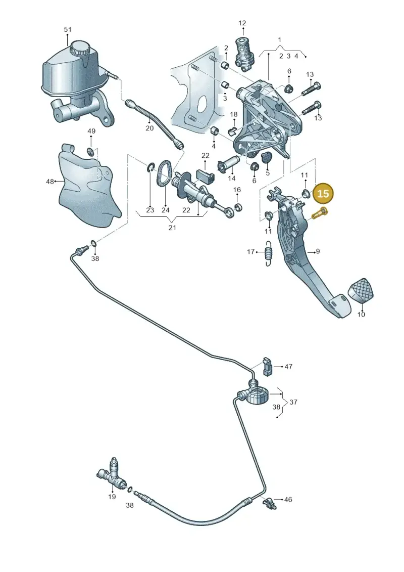 5Q0721152A — Audi Q3 quattro (2018-2019) diagram 597721030, position 15