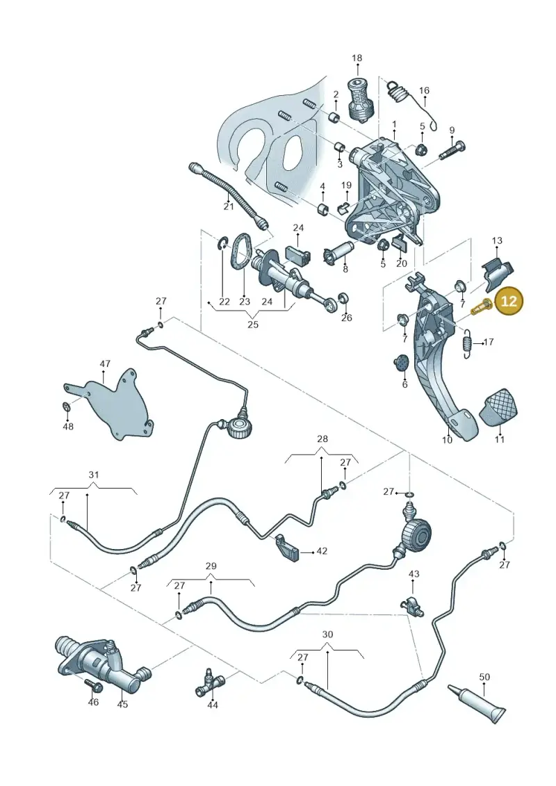5Q0721152A — Audi A3 Sportback (2019-2021) diagram 746721250, position 12