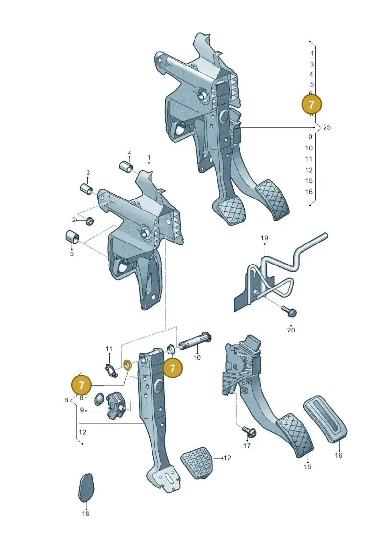 5Q0721153 — Audi TTS Coupe 2.0 (2014-2023) diagram 850721600, position 7