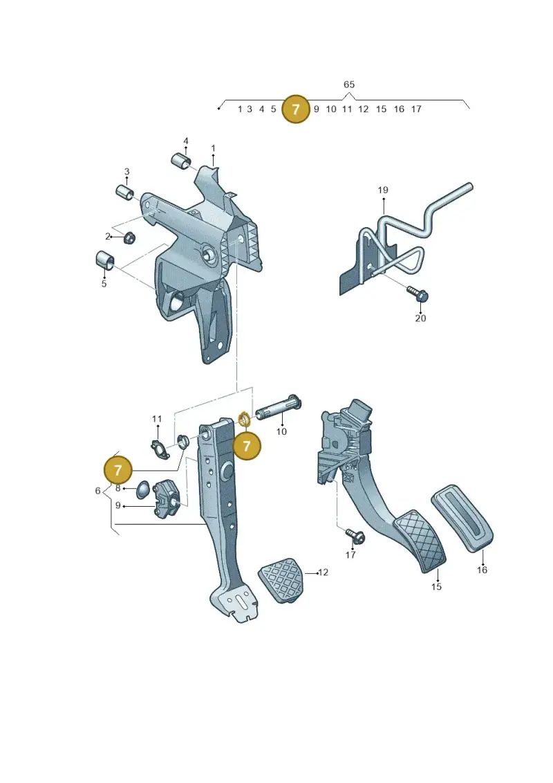 5Q0721153 — Audi RS3 Sportback (2015-2016) diagram 858721600, position 7
