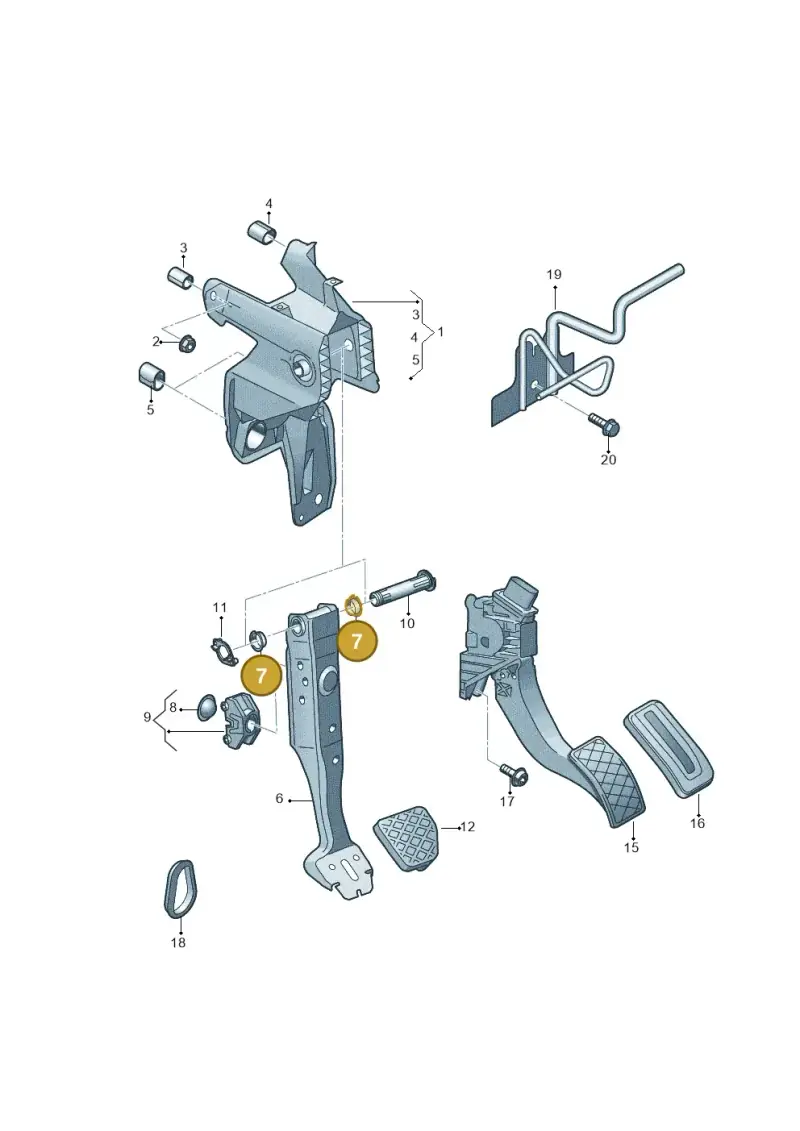 5Q0721153B — Audi RSQ3 Sportback (2019-2024) diagram 891721600, position 7