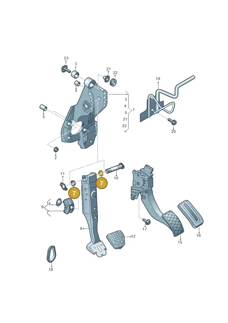 5Q0721153B — Audi RSQ3 Sportback (2019-2024) diagram 891721700, position 7