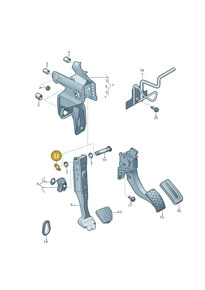5Q0721170A — Audi RSQ3 Sportback (2019-2024) diagram 891721600, position 11