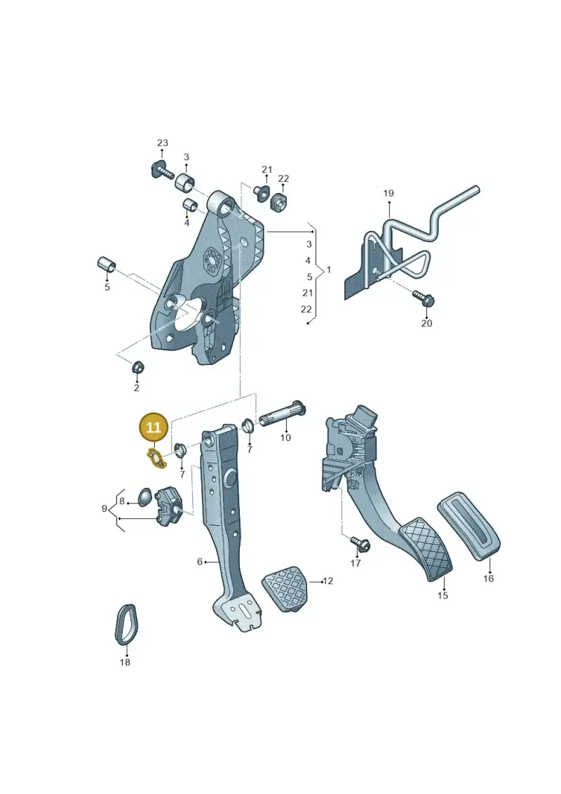 5Q0721170A — Audi RSQ3 Sportback (2019-2024) diagram 891721700, position 11
