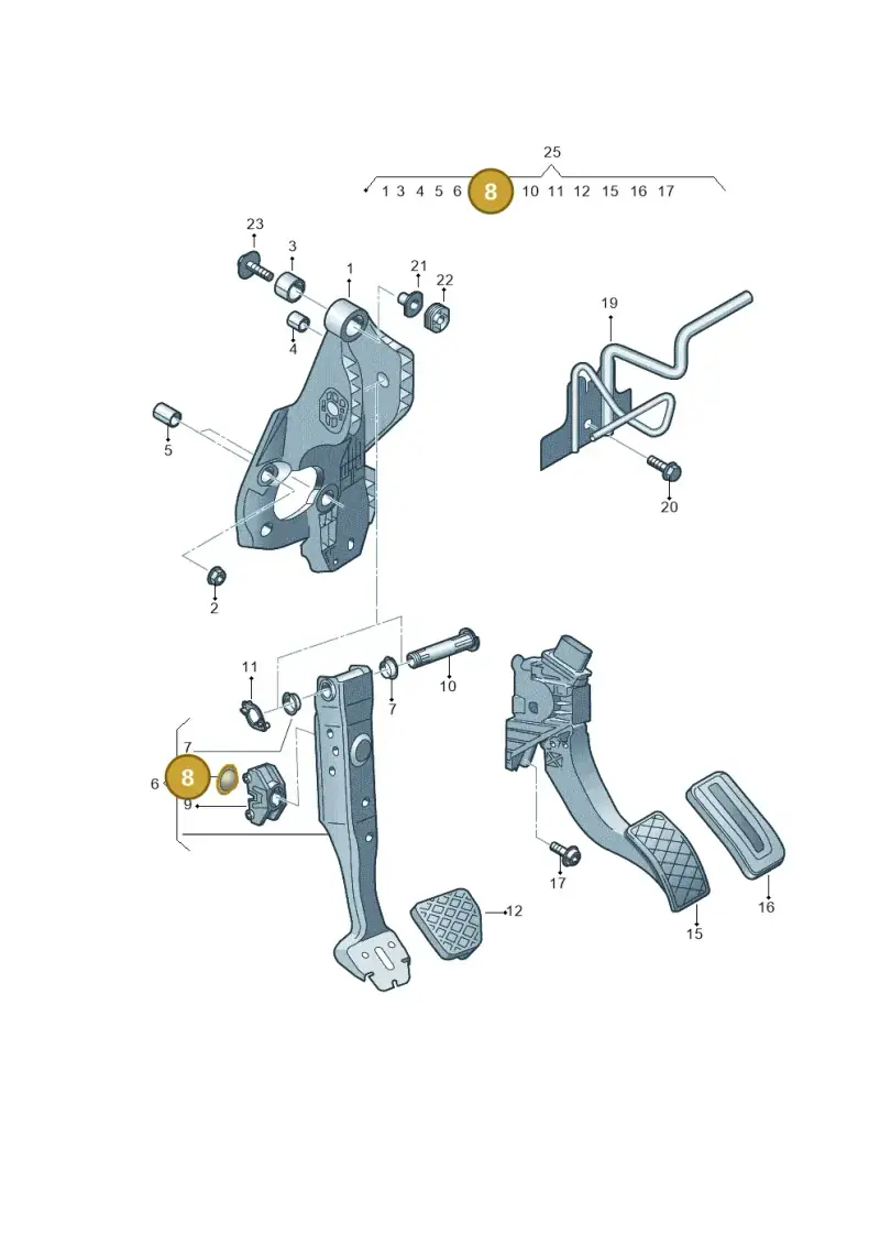 5Q0721179 — Audi RS3 Sportback (2015-2016) diagram 858721700, position 8
