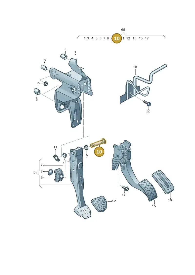 5Q0721325 — Audi RS3 Sportback (2015-2016) diagram 858721600, position 10