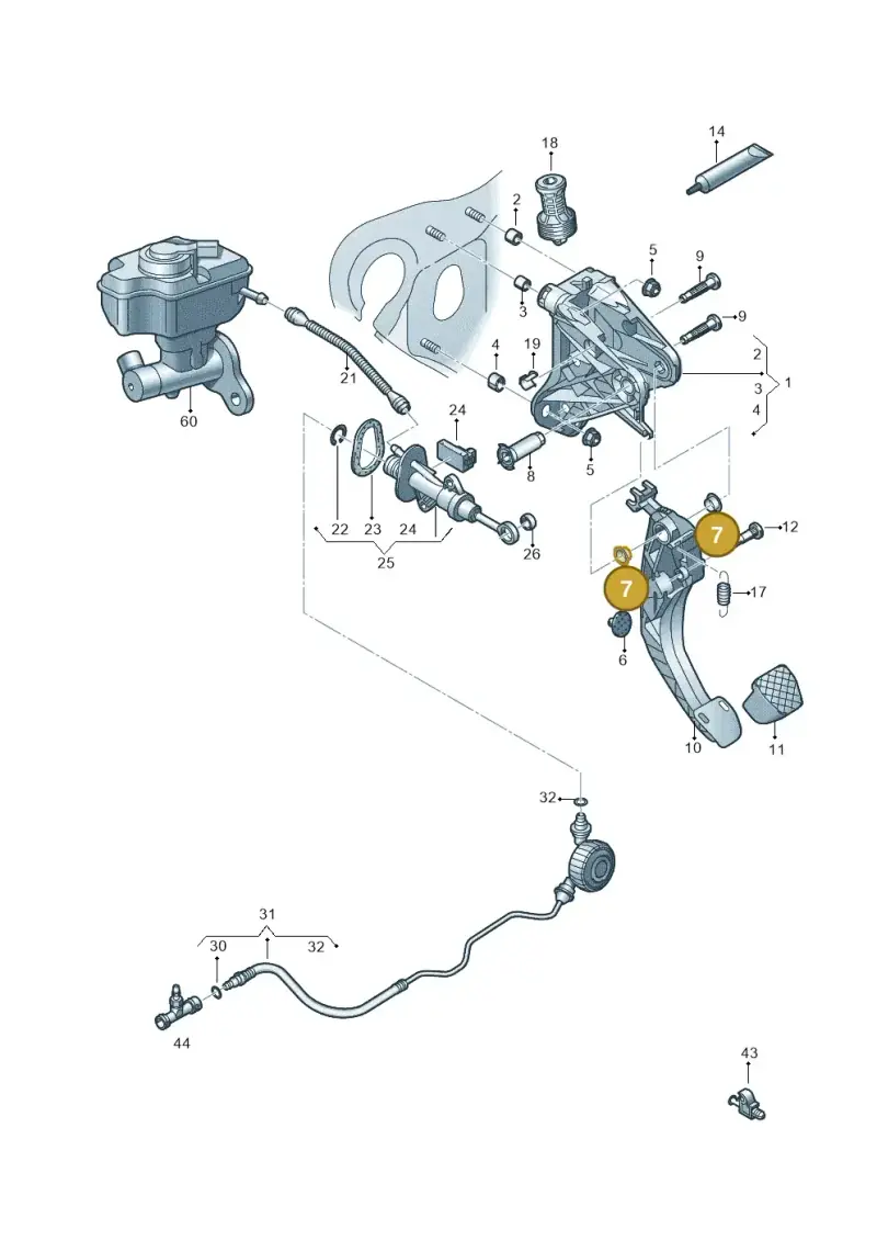 5Q0721359A — Audi Q3 quattro (2018-2019) diagram 597721025, position 7