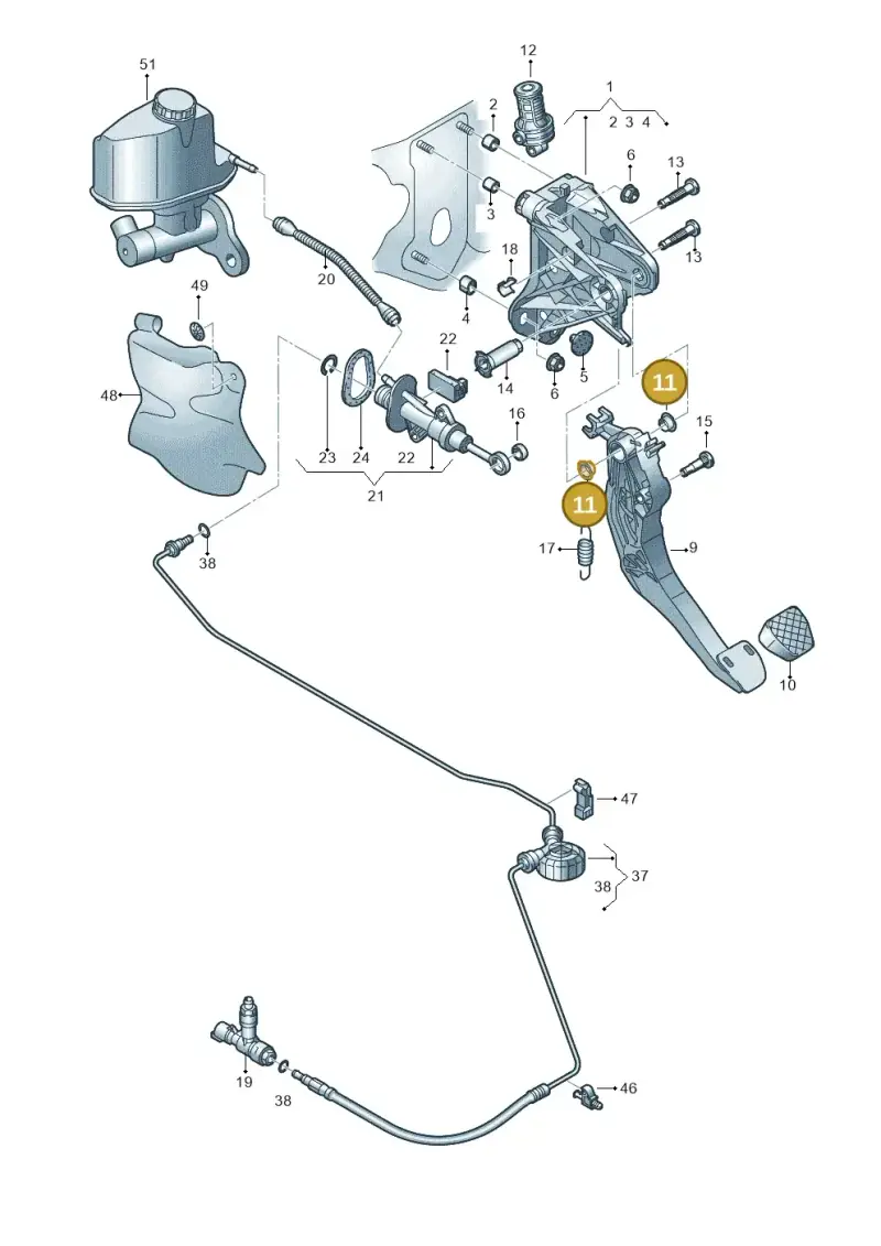 5Q0721359A — Audi Q3 quattro (2018-2019) diagram 597721030, position 11