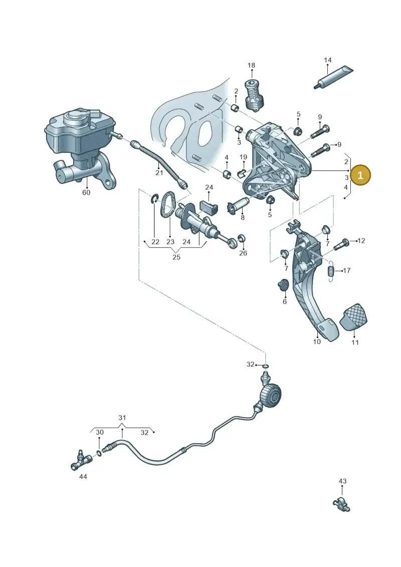 5Q0721373A — Audi Q3 quattro (2018-2019) diagram 597721025, position 1