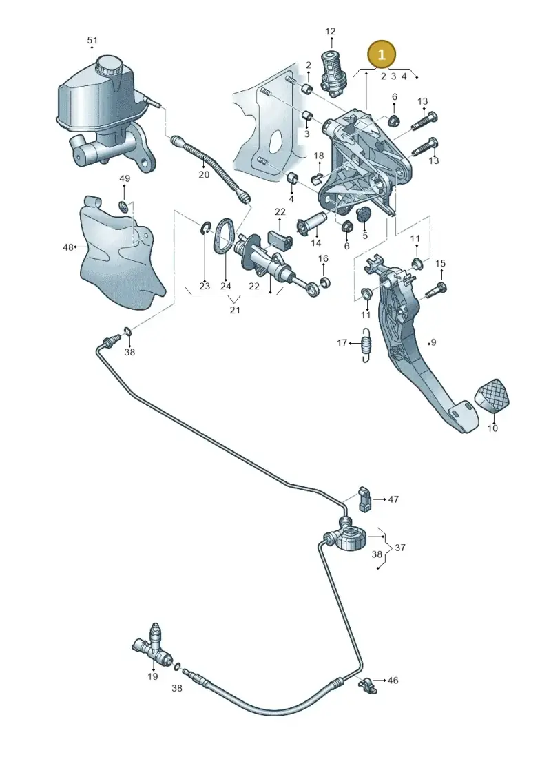 5Q0721373A — Audi Q3 quattro (2018-2019) diagram 597721030, position 1